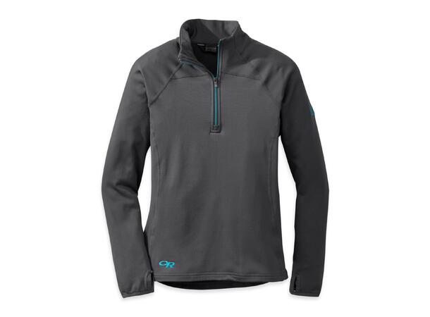 OR Radiant LT Zip Top W Grå M God og varm fleece til dame 